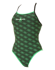 Reva Swimsuit - Black and Green