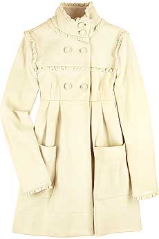 Diane von Furstenberg Simone ruffle neck coat