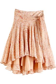 Diane von Furstenberg Suzette silk tie asymmetrical skirt