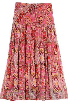 Diane von Furstenberg Tequila beaded aztec maxi skirt