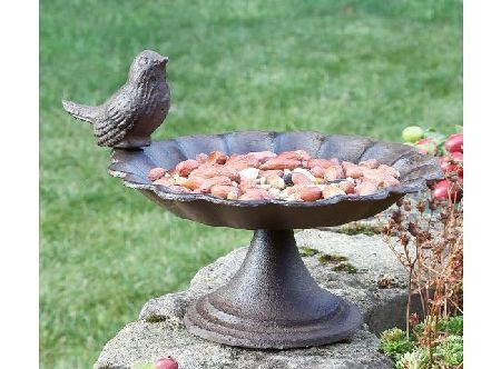 Dibor - French Style Accessories for the Home Cottage Garden Cast Iron Bird Bath 