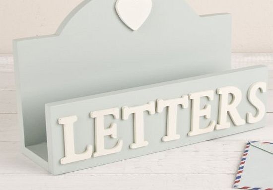 Dibor - French Style Accessories for the Home Shabby Chic Wooden Letter Desk Tidy H14 x W20 x D6cm