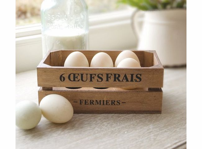 Dibor - French Style Accessories for the Home Wooden Country Style Six Egg Storage
