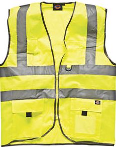 Dickies, 1228[^]4114H Hi-Vis Waistcoat Saturn Yellow Extra