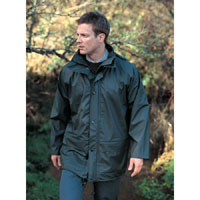 Mens Waterproof Zip Front Fieldtex Jacket Green Medium