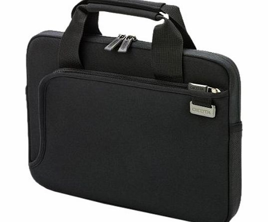 D30399 SmartSkin 10-11.6 Inch Neoprene NoteBook Case with Additional Document Pocket - Black