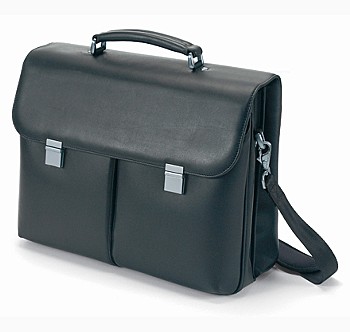 Dicota ExecutiveLeather Laptop Bag Black 15 Inch
