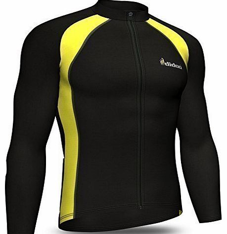Didoo Mens Cycling Jersey Full Sleeve Cold Wear Thermal Fleece Top Bike racing team