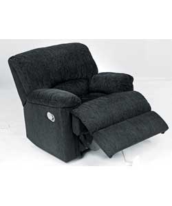 diego Fabric Recliner Chair - Black