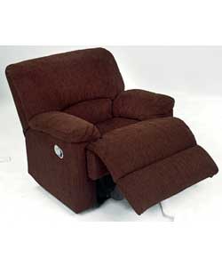 diego Fabric Recliner Chair - Chocolate