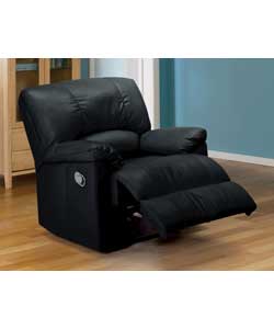 Leather Recliner Chair - Black