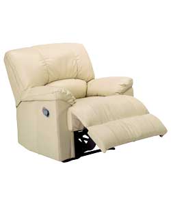 diego Leather Recliner Chair - Ivory