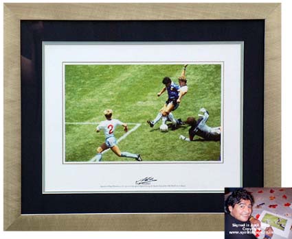 Maradona and#8211; The Greatest Goal Ever signed and framed 86 photo