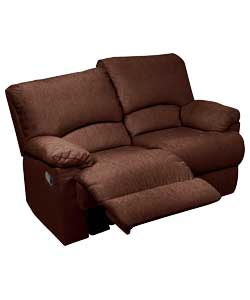 diego Regular Fabric Recliner Sofa - Chocolate