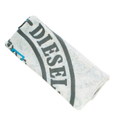 Diesel 1-Sexi White, Grey and Blue Scarf
