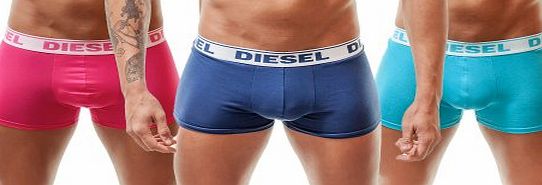 Diesel 3 Pack Shawn Boxer Trunk, pink, turquoise, navy, Medium