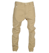 Aky Beige Slim Fit Chino Trousers -