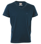 Diesel Annyx Navy V-Neck T-Shirt
