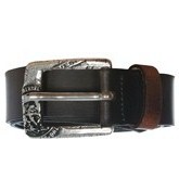 Diesel Ballard Dark Brown Leather Buckle Belt