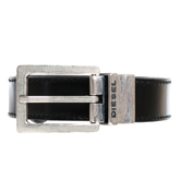 Diesel Barnard Black Leather Buckle Belt