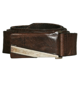 Diesel Ben Dark Brown Leather Belt