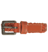 Diesel Berna-Service Orange Woven Leather Belt