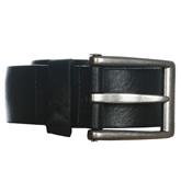 Diesel Bill Black Leather Buckle Belt