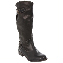 Diesel Black Amazzone II Calf Length Biker Boot