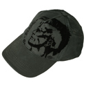 Black Baseball Cap with Velour Design