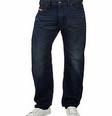 Diesel Bravefort long dark blue cotton jeans