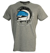 Broil Mid Grey T-Shirt with Printed Design