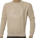 Diesel Cream Cotton Sweatshirt with Industry - Class of 78 Logo