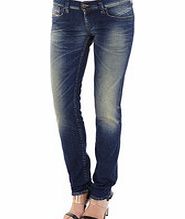 Diesel Dark blue cotton blend jeans
