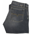 Diesel Dark Denim Button Fly Regular Fit Jeans - 34 Leg