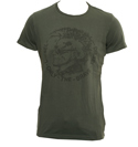 Diesel Dark Green T-Shirt with Printed Design