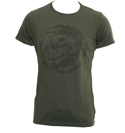 Dark Green T-Shirt with Printed Design