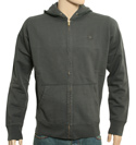 Dark Grey Full Zip Hooded Sweatshirt