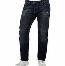 Darron blue cotton distressed jeans