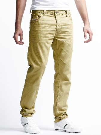 Diesel Darron Regular Slim Tapered Tan Mens Jeans