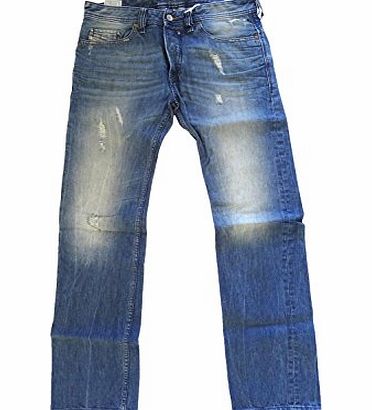 Diesel  mens safado wash 0075I denim jeans 30 waist 32 leg regular slim straight trousers chinos