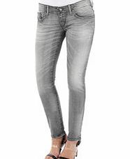 Diesel Faded grey stretch cotton blend jeans