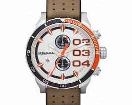 Diesel Franchise White Brown Chronograph Watch