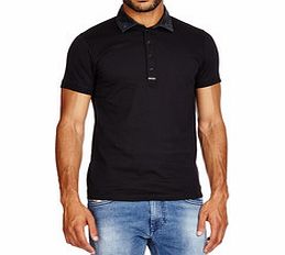 Diesel Freiral black pure cotton polo shirt