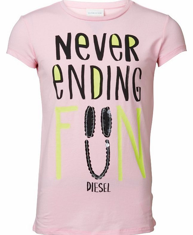 Diesel Girls Turcolat Maglietta T-Shirt K395 New