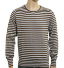 Diesel Grey and Khaki Stripe Sweater