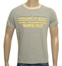 Diesel Grey T-Shirt with Green and Yellow Logo