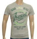 Diesel Grey T-Shirt with Printed Logo