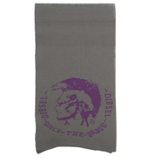 Diesel Katia Grey and Purple Scarf