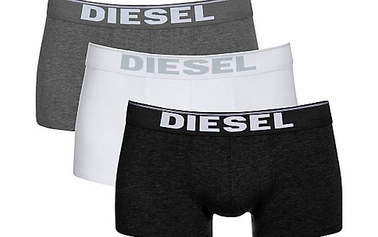 Diesel Kory Plain Stretch Cotton Trunks, Pack of