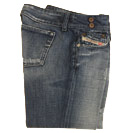 Diesel Ladies Diesel Dark Denim Worn Effect Jeans